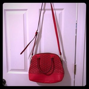 Coral cross body shoulder bag